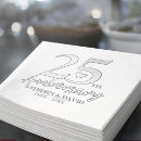 Search for silver anniversary wedding napkins Heart