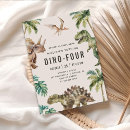 Search for dinosaur fourth birthday invitations Cute dinosaurs