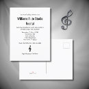 Search for black white music notes invitations Recital