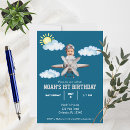 Search for boys photo birthday invitations Aeroplane
