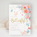 Search for butterfly garden birthday invitations Whimsical