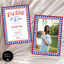 Search for minimalist seasonal invitations Red white and blue