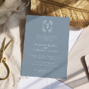 Search for floral wedding invitations Dusty blue