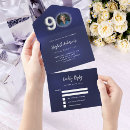 Search for 90th photo birthday invitations Silver