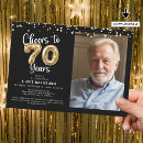 Search for cheers to 70 years invitations Modern