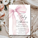Search for bow baby girl shower invitations Coquette
