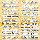 Search for beautiful name stickers Typography