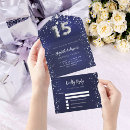 Search for all in one quinceanera invitations Silver