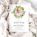 Search for sunflowers christening invitations Modern