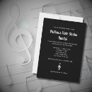 Search for black and white music invitations Simple