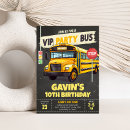 Search for bus birthday invitations Yellow