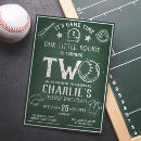 Search for baseball 2nd birthday invitations Batter up