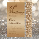 Search for 85th birthday invitations Gold
