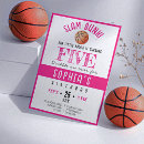 Search for girls basketball party invitations Watercolor