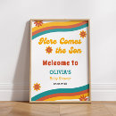 Search for boho baby shower welcome party signs Here comes the son