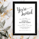Search for corporate party invitations Black and white