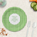 Search for green gingham plates Rustic