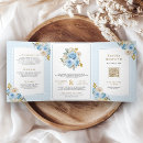 Search for light blue and white invitations Qr code