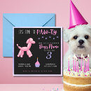 Search for dog paw print birthday invitations Pink