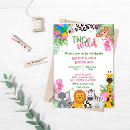 Search for zoo 2nd birthday invitations Girl