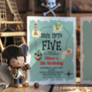 Search for treasure birthday invitations Map