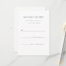 Search for simple rsvp cards Black white