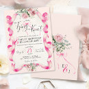 Search for floral fuchsia pink wedding invitations Vintage