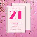Search for 21st birthday invitations Pink