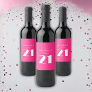 Search for 21st birthday wine labels Girly