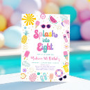 Search for 8th pool birthday invitations Splash into eight