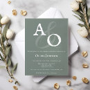 Search for script typography bridal shower invitations Sage green