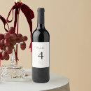 Search for wedding table numbers bottle labels Black and white