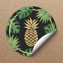 Search for gold pineapple stickers Tropical