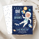 Search for space 1st birthday invitations Blast off