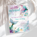 Search for little mermaid 1st birthday invitations Girl