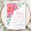 Search for floral baby girl shower invitations Greenery