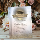 Search for metallic graduation invitations Gold