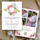 Search for floral fuchsia pink wedding invitations Qr code