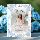 Search for silver glitter sweet 16 invitations Tiara