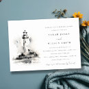 Search for lighthouse rehearsal dinner invitations Nautical
