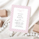 Search for pink bow baby shower invitations Simple