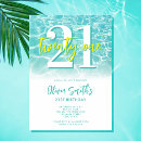 Search for summer pool birthday invitations Modern