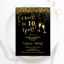 Search for 10 year anniversary invitations Cheers to 10 years