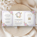 Search for pastel floral wedding invitations Qr code