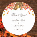 Search for autumn thank you wedding stickers Elegant
