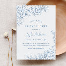 Search for french bridal shower invitations Blue toile