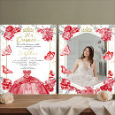 Search for affordable quinceanera invitations Gold foil