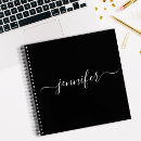 Search for black and white notebooks Typography