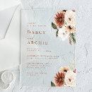 Search for bohemian floral wedding invitations Terracotta