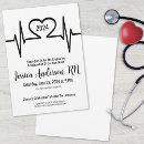 Search for nursing graduation invitations Black and white